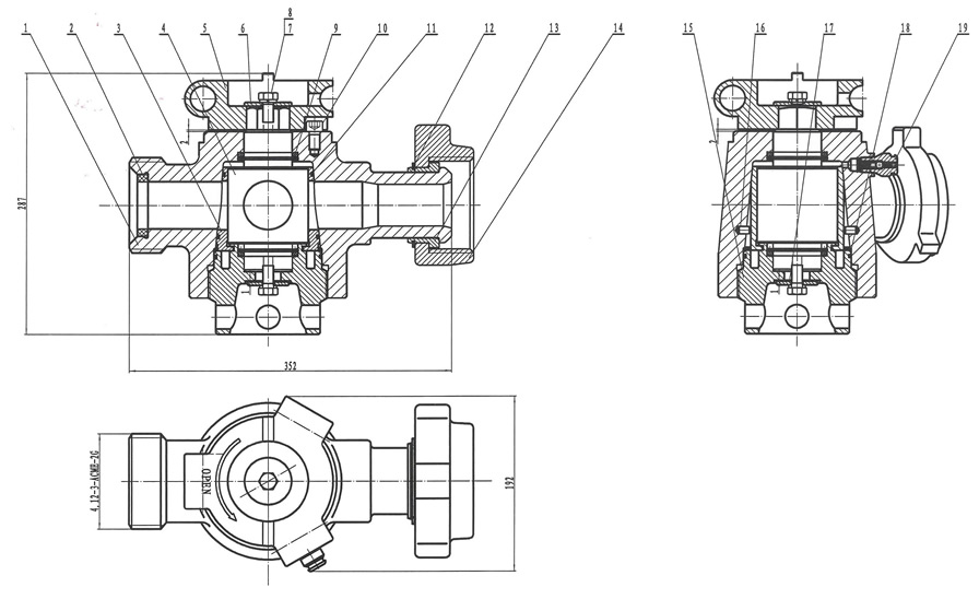 LT plug valve drawing